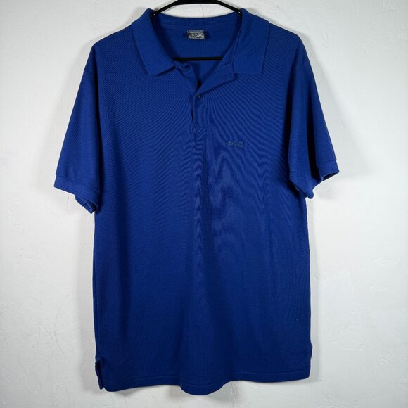 Le Tigre Royal Blue Collared Embroidered Logo Short Sleeves Polo Shirt Size L - Picture 1 of 6